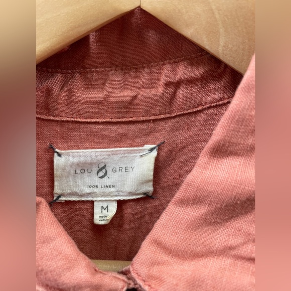 Lou & Grey 100% linen Terracotta Romper Shorts - Picture 4 of 4